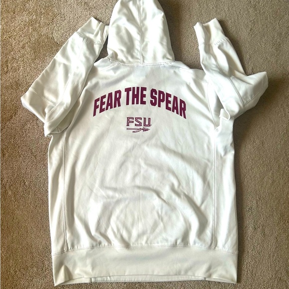 Florida State Seminoles Nike Rival Thermal Pullover Hoodie Men’s XL White/Cream - Picture 4 of 10